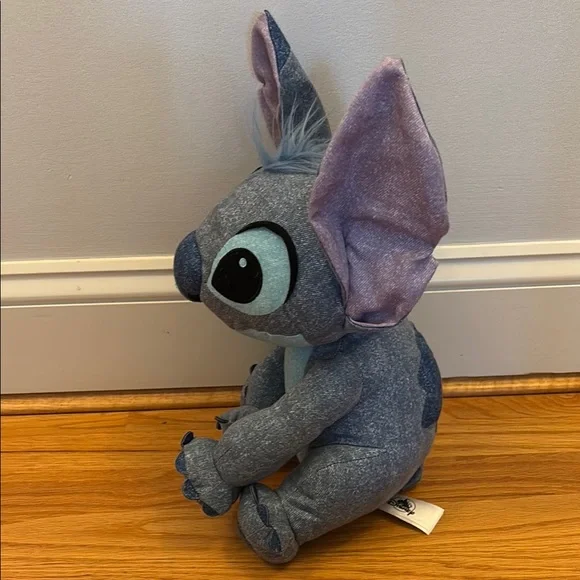 Disney Parks Denim Stitch Plush - Picture 2 of 6